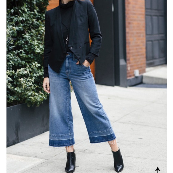 Jennifer Lopez Denim - Wide leg cropped jeans